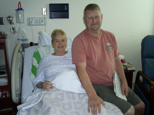 Chris and Melissa during labor